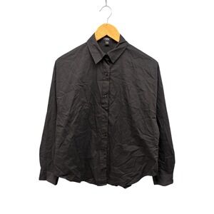 Express Boyfriend Black‎ Button-Down Shirt Women's XS NWT
